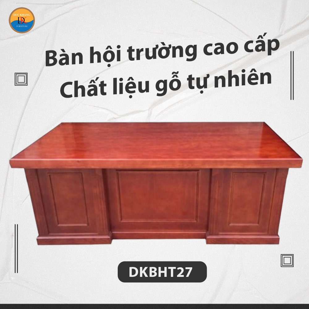 DKBHT27 | Bàn hội trường gỗ phủ Veneer cao cấp