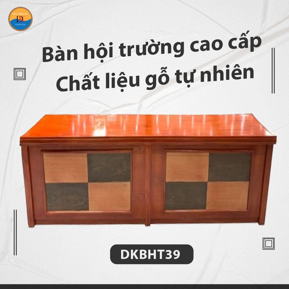 DKBHT39 | Bàn hội trường gỗ phủ Veneer cao cấp