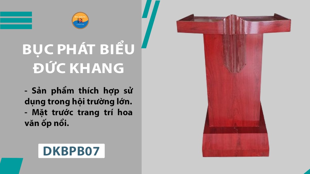 DKBPB07 | Bục phát biểu hội trường chất liệu gỗ cao cấp