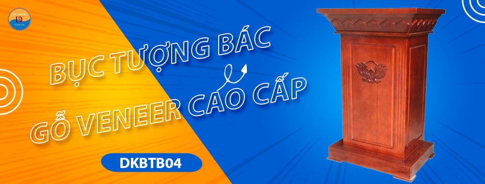 DKBTB04 | Bục tượng Bác chất liệu gỗ veneer cao cấp