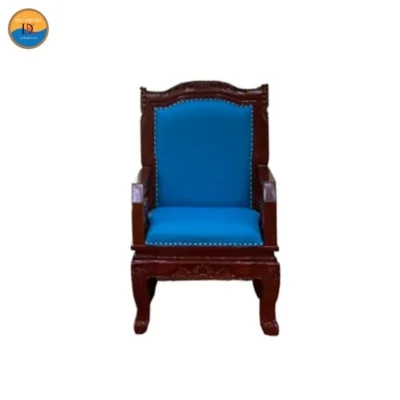 DKGCT19 | Ghế chủ tọa gỗ tự nhiên, đệm nỉ nạm đinh chắc chắn