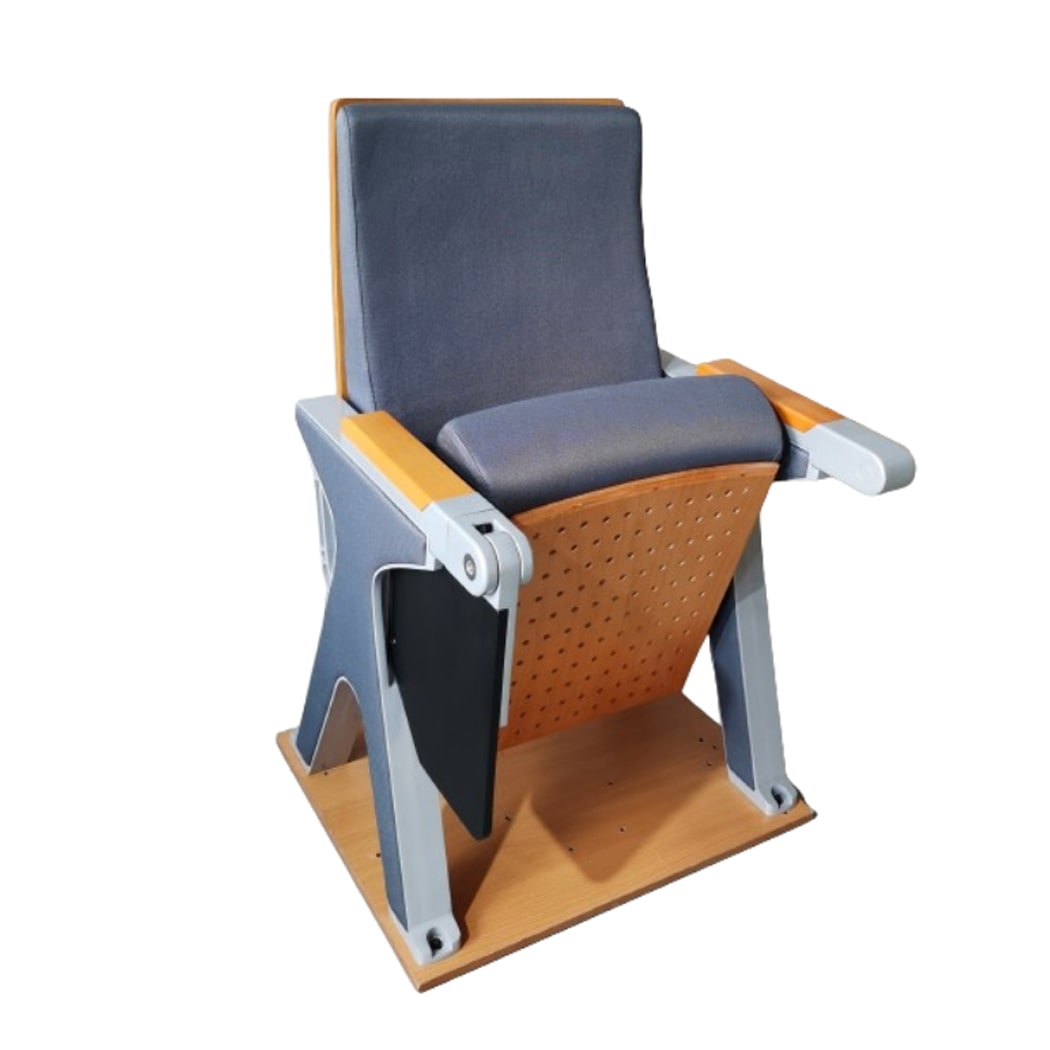 Ghế hội trường bọc nỉ xám, kèm bàn viết - WH8016-5 Ghế hội trường bọc nỉ xám, kèm bàn viết - WH8016-5