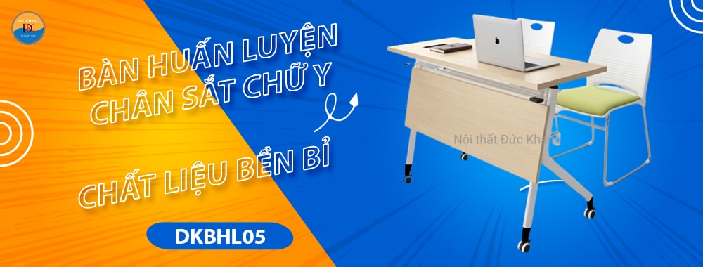 DKBHL05 | Bàn huấn luyện chân sắt cữ Y mặt gỗ DKF