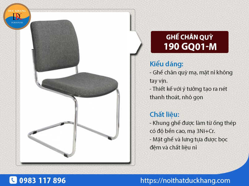 Ghế chân quỳ 190 GQ01-M có nhiều ưu điểm nổi bật