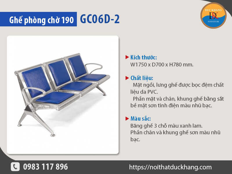 Chọn mẫu ghế phòng chờ 190 nào cho hành lang công ty?