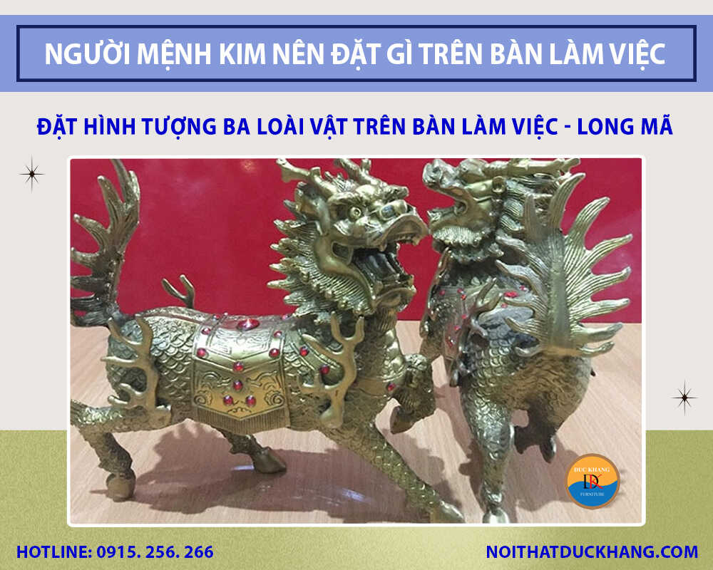Đặt hình tượng ba loài vật trên bàn làm việc - Kỳ Lân Đặt hình tượng ba loài vật trên bàn làm việc - Kỳ Lân