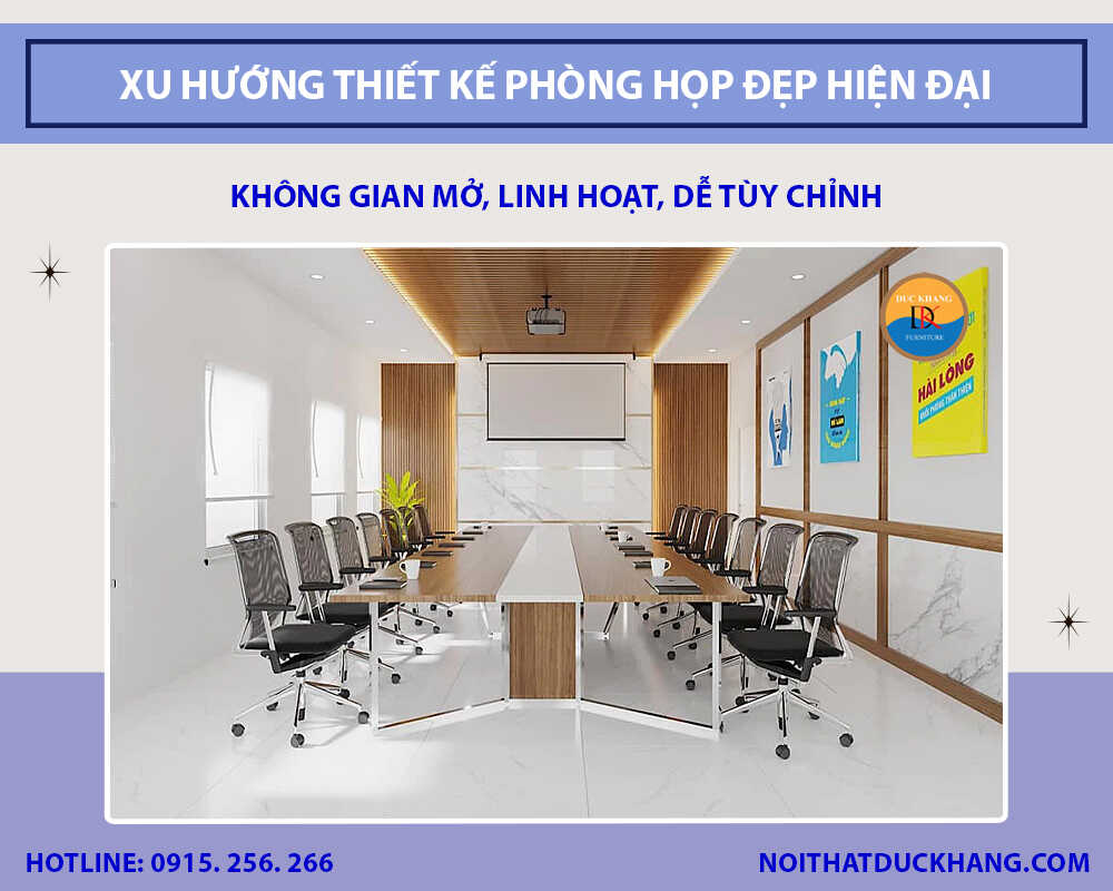 Không gian mở, linh hoạt, dễ tùy chỉnh