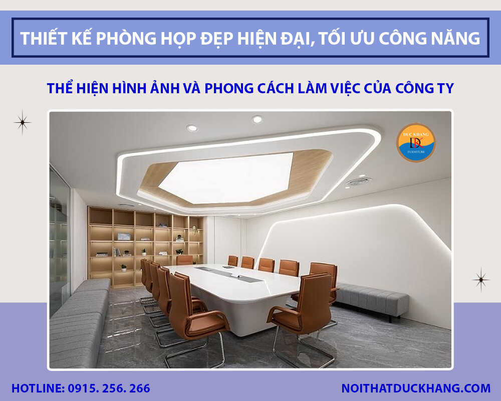 Thiết kế phòng họp đẹp chuẩn hiện đại, tối ưu công năng