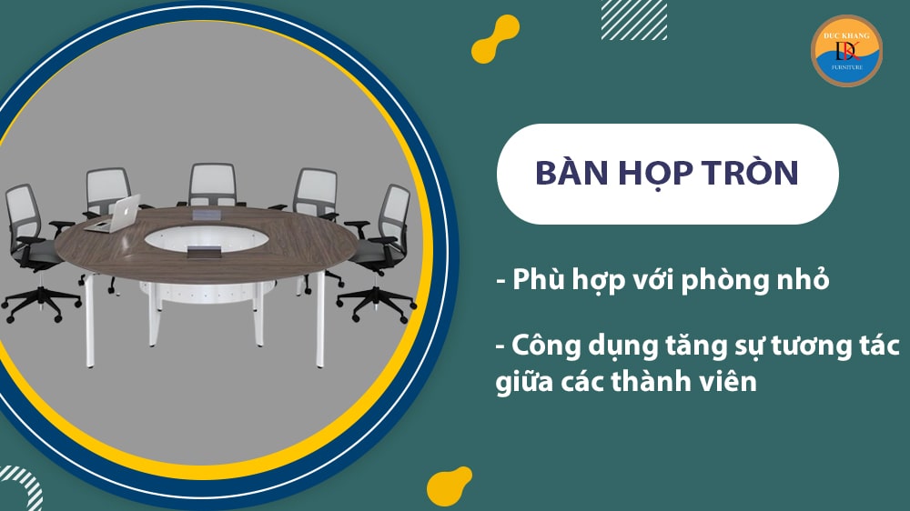 Bàn họp hình tròn DKF