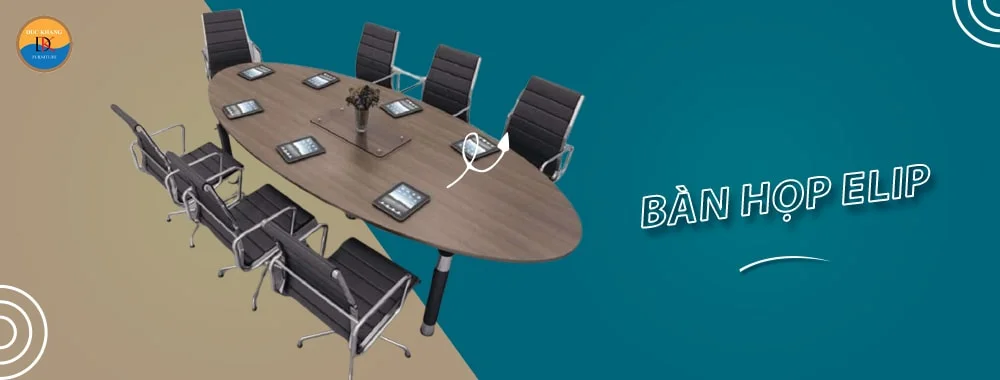 Các loại kiểu dáng bàn họp tại Đức Khang - Bàn họp hình elip Các loại kiểu dáng bàn họp tại Đức Khang - Bàn họp hình elip