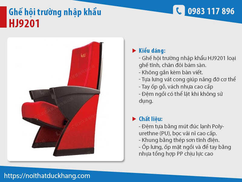 Ghế hội trường nhập khẩu HJ9201