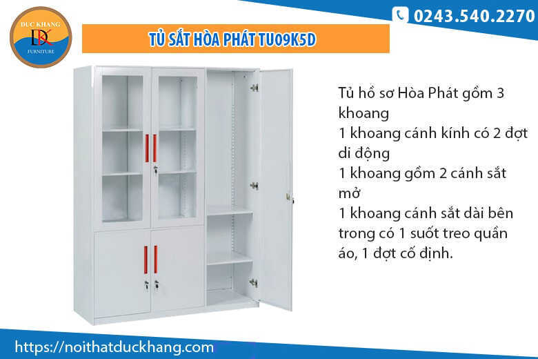 Top 5 mẫu tủ hồ sơ cao nổi bật tại Đức Khang năm 2024