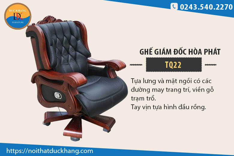 7 mẫu ghế giám đốc chân gỗ tự nhiên Đức Khang 