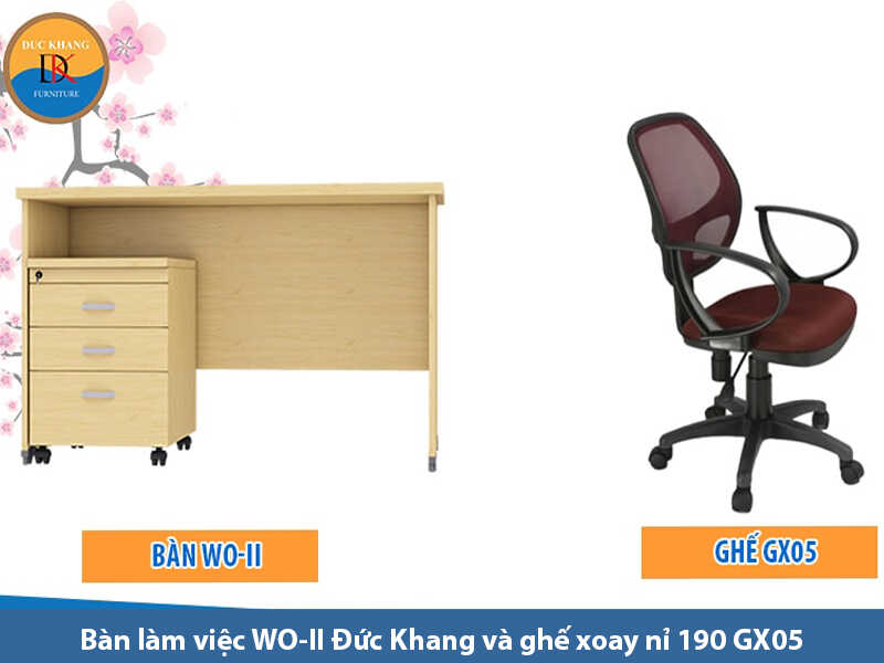 3 mẫu bàn ghế nhân viên văn phòng Đức Khang giá 1,5 triệu đồng