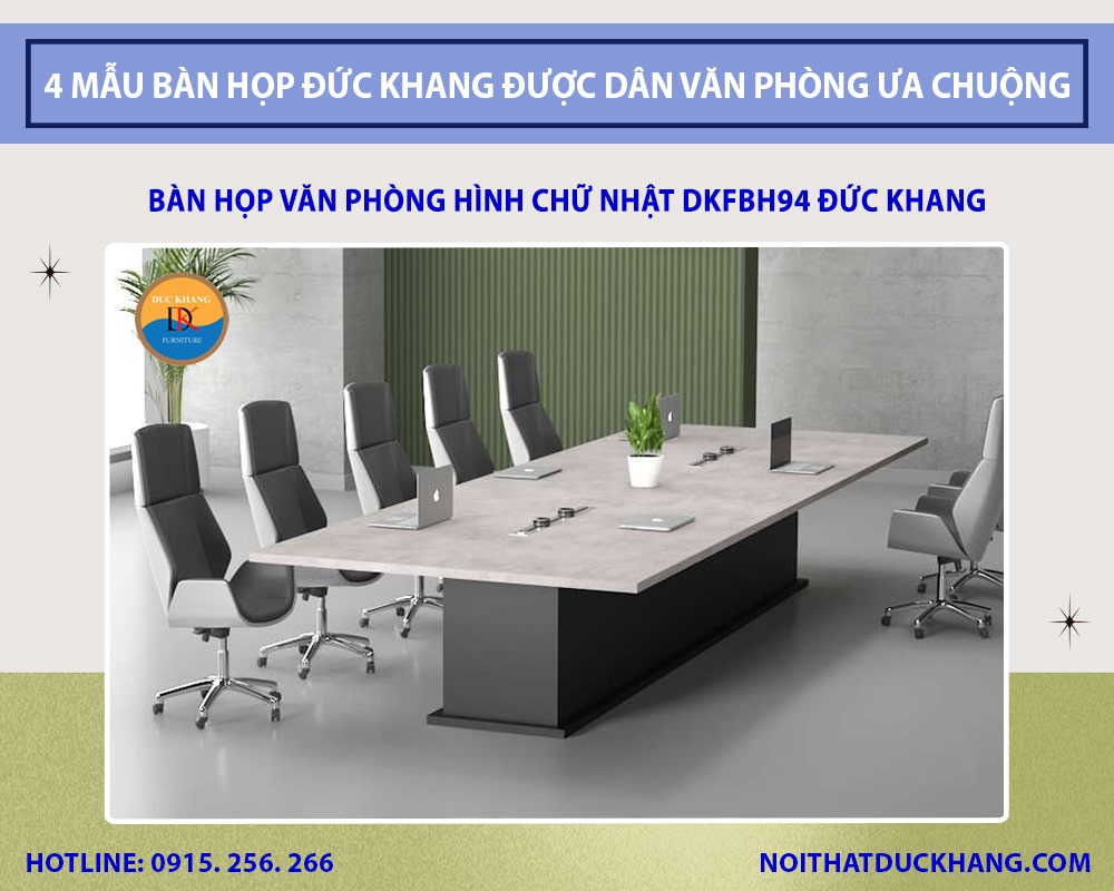 Bàn họp văn phòng hình chữ nhật DKFBH94 Đức Khang