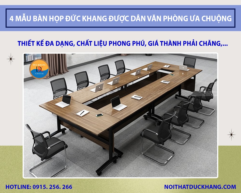 Top 4 mẫu bàn họp Đức Khang được dân văn phòng ưa chuộng