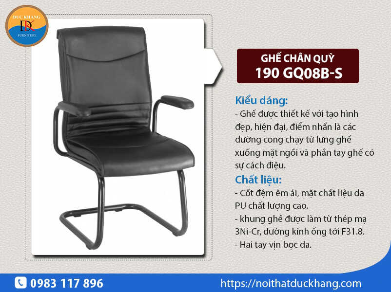 Ghế chân quỳ khung sơn 190 GQ08B-S