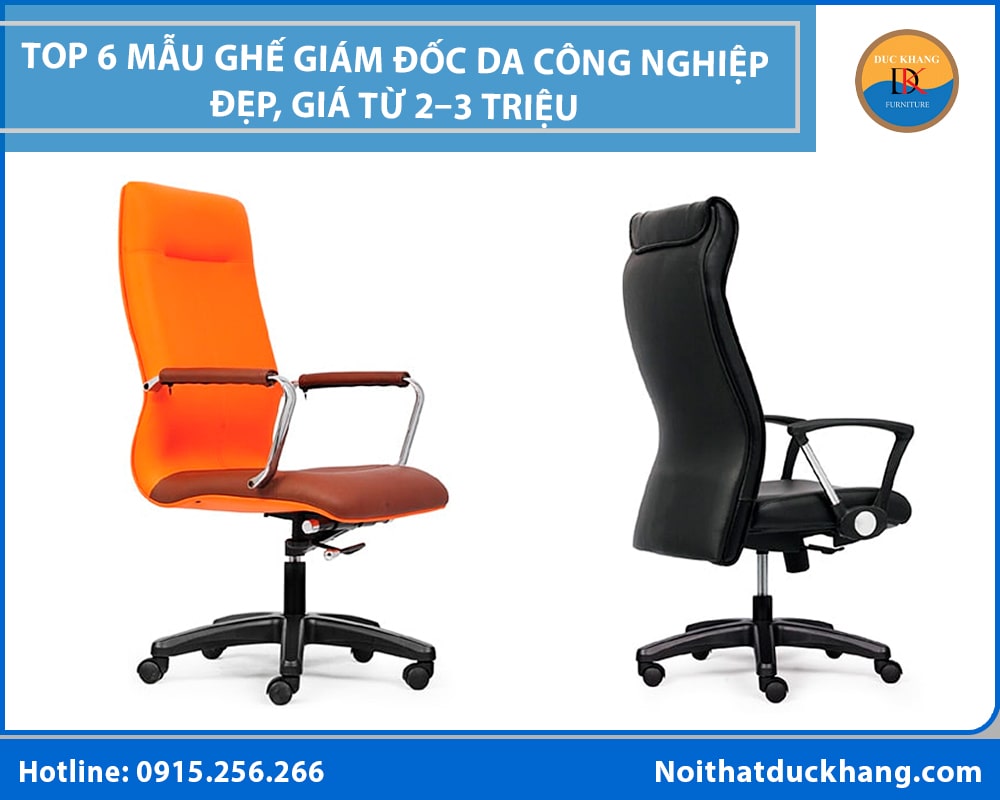6 mẫu ghế giám đốc da công nghiệp đẹp, giá từ 2-3 triệu