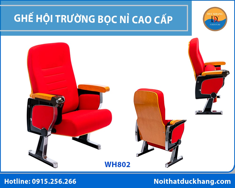 Ghế hội trường bọc nỉ cao cấp, đa dạng màu sắc nổi bật Ghế hội trường bọc nỉ cao cấp, đa dạng màu sắc nổi bật