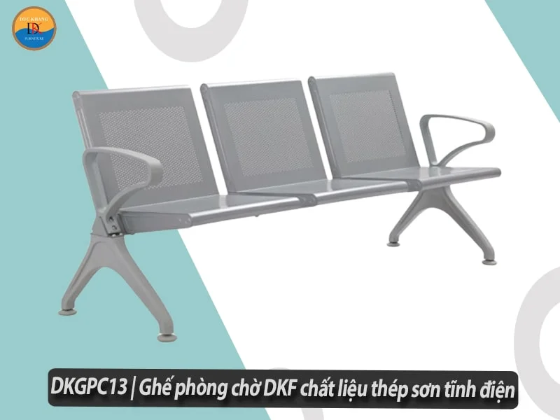 DKGPC13 | Ghế phòng chờ DKF chất liệu thép sơn tĩnh điện cao cấp