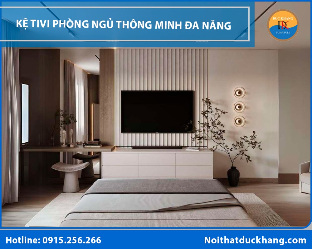 Kệ tivi phòng ngủ thông minh đa năng Kệ tivi phòng ngủ thông minh đa năng