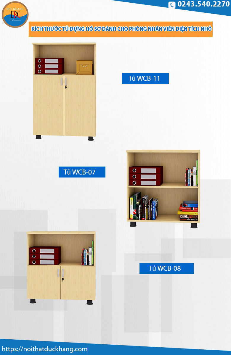 Kích thước tủ hồ sơ chuẩn dành cho từng kiểu phòng làm việc