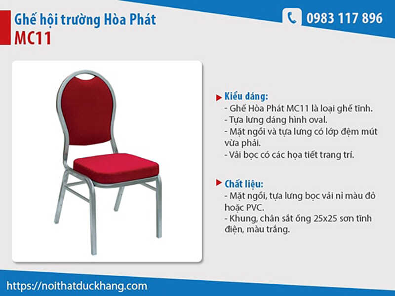 Ghế hội trường Hòa Phát MC11