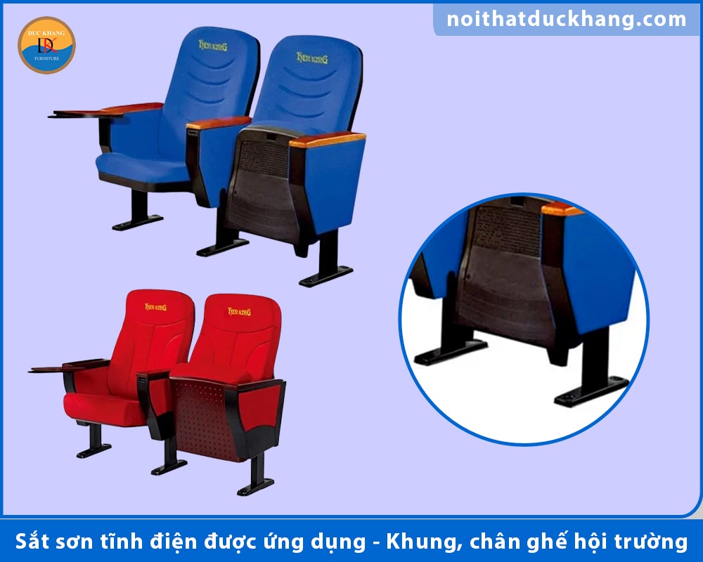 Sắt sơn tĩnh điện được ứng dụng - Khung, chân ghế hội trường