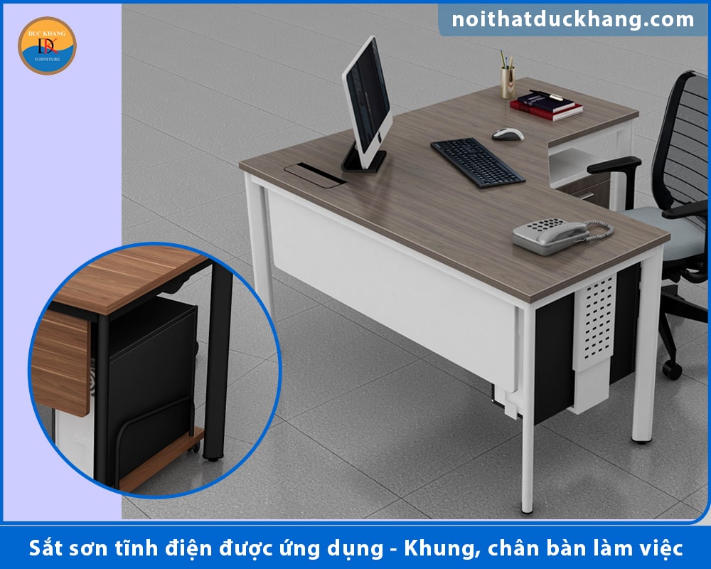 Sắt sơn tĩnh điện được ứng dụng - Khung, chân bàn làm việc