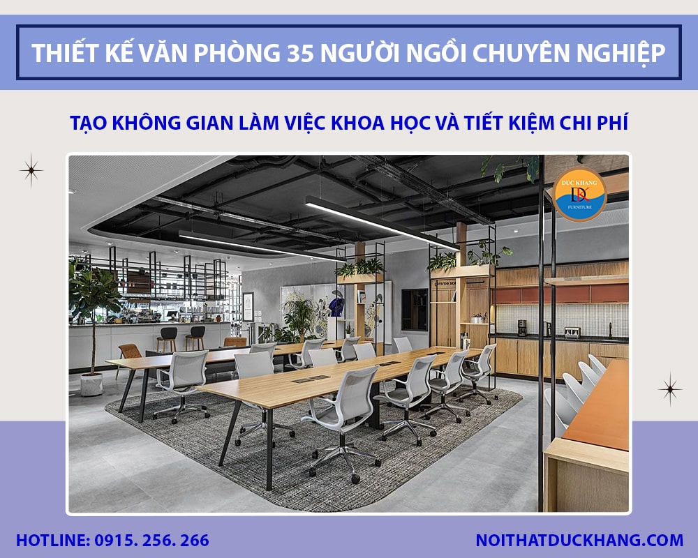Thiết kế văn phòng 35 người ngồi chuyên nghiệp cần lưu ý gì?