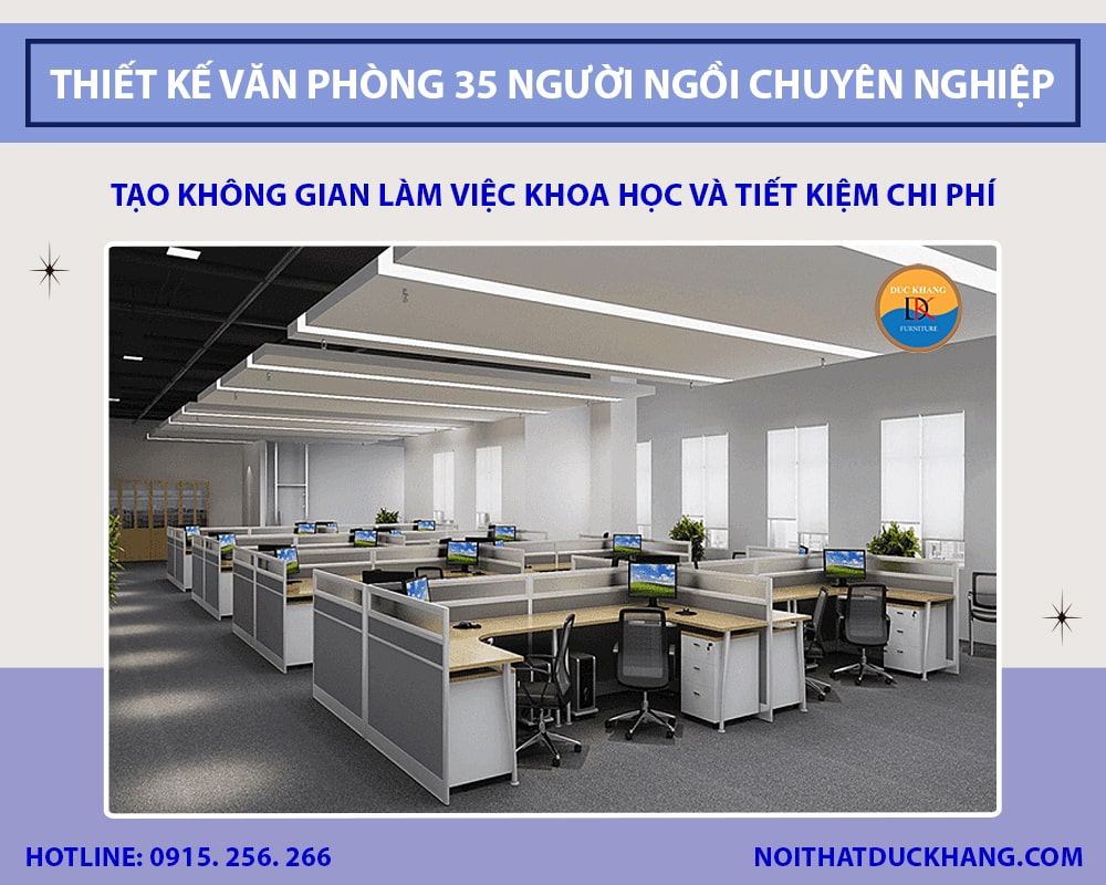 Thiết kế văn phòng 35 người ngồi chuyên nghiệp cần lưu ý gì?