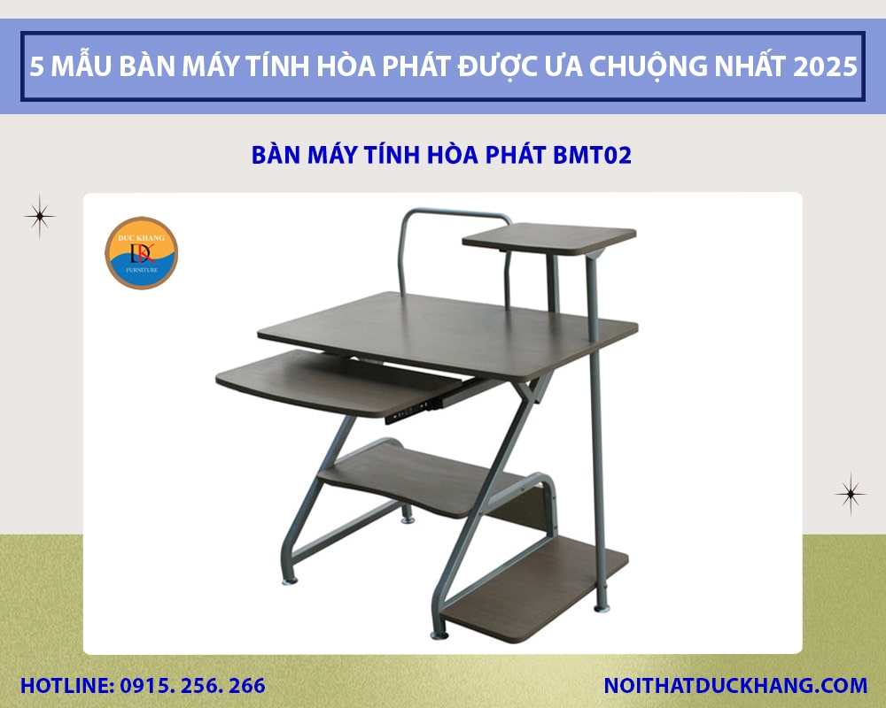 Bàn máy tính Hòa Phát BMT02 Bàn máy tính Hòa Phát BMT02