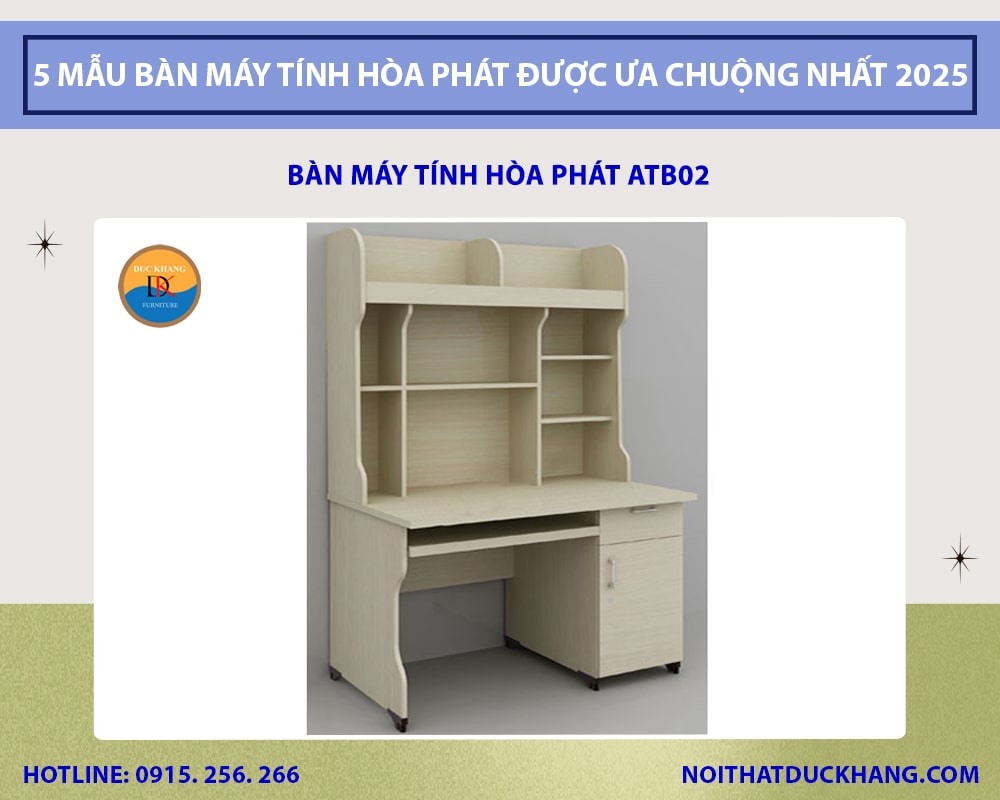 Bàn máy tính Hòa Phát ATB02 Bàn máy tính Hòa Phát ATB02