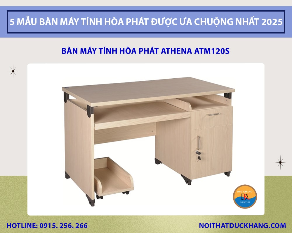 Bàn máy tính Hòa Phát Athena ATM120S Bàn máy tính Hòa Phát Athena ATM120S