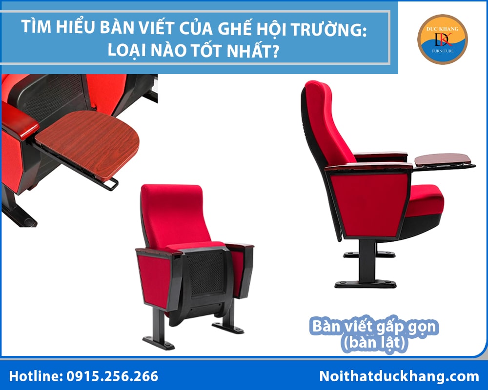 Bàn viết ghế hội trường gấp gọn (bàn lật) Bàn viết ghế hội trường gấp gọn (bàn lật)