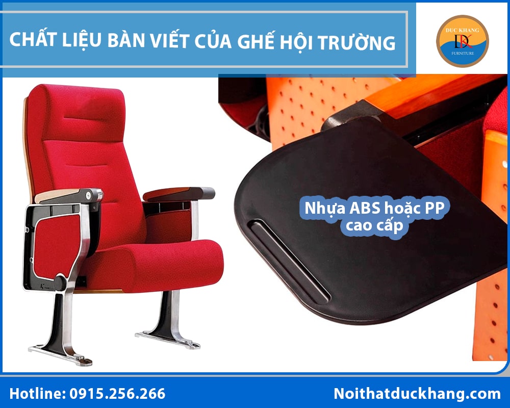 Bàn viết nhựa ABS hoặc PP cao cấp - Nhẹ, tiện dụng, chống nước tốt Bàn viết nhựa ABS hoặc PP cao cấp - Nhẹ, tiện dụng, chống nước tốt