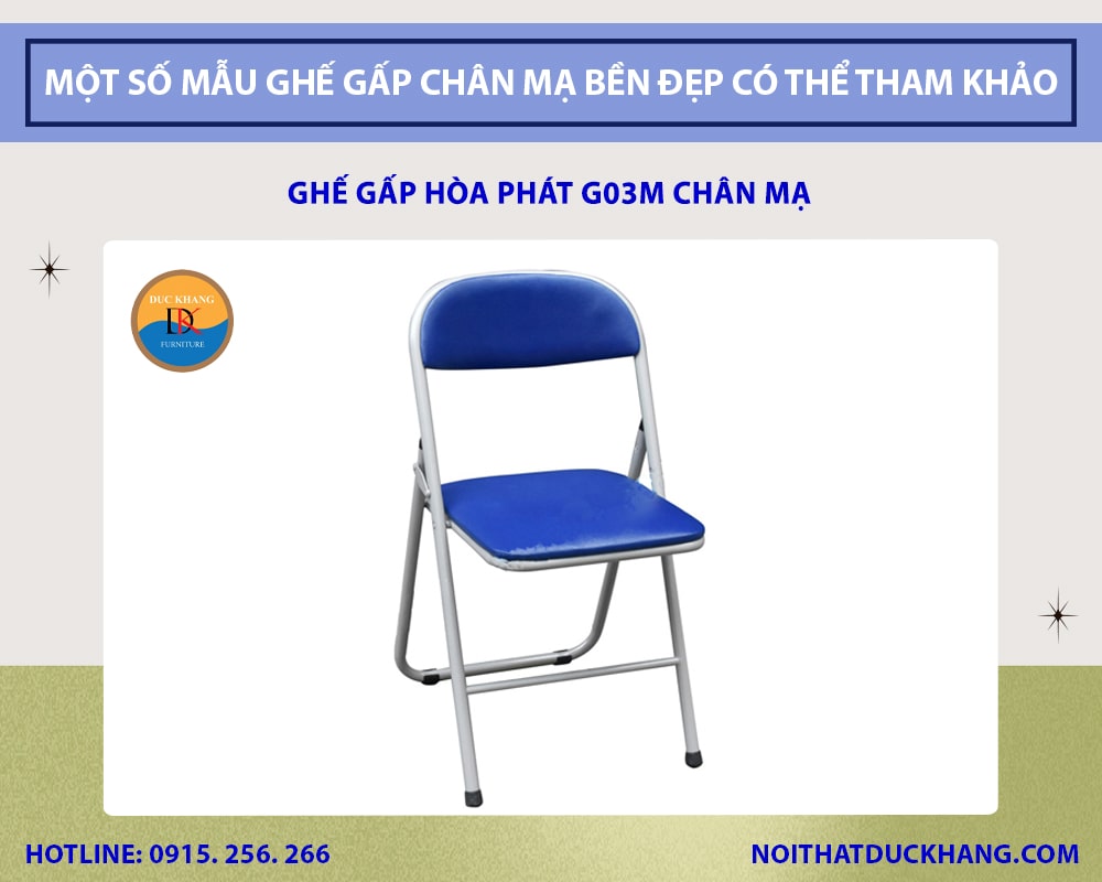 Ghế gấp Hòa Phát G03M chân mạ Ghế gấp Hòa Phát G03M chân mạ