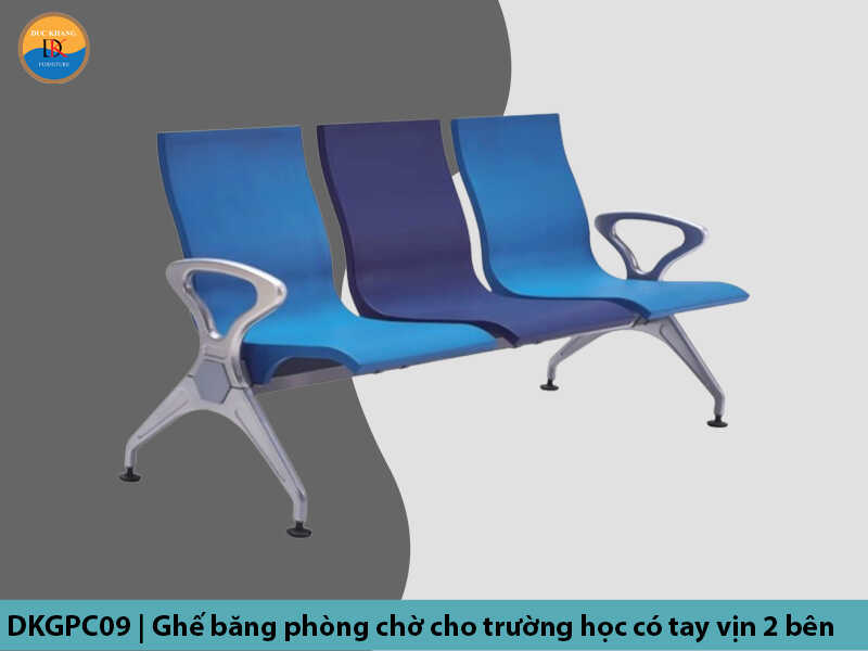 DKGPC09 | Ghế băng phòng chờ cho trường học DKF có tay vịn 2 bên DKGPC09 | Ghế băng phòng chờ cho trường học DKF có tay vịn 2 bên