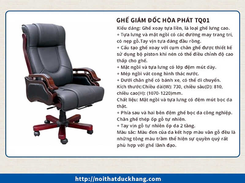 Ghế da giám đốc TQ01 cao cấp