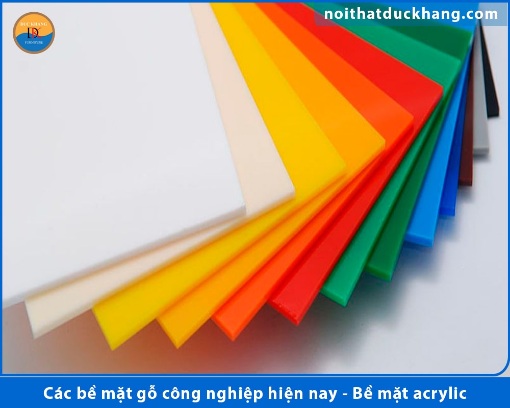 Các bề mặt gỗ công nghiệp phổ biến hiện nay - Bề mặt acrylic