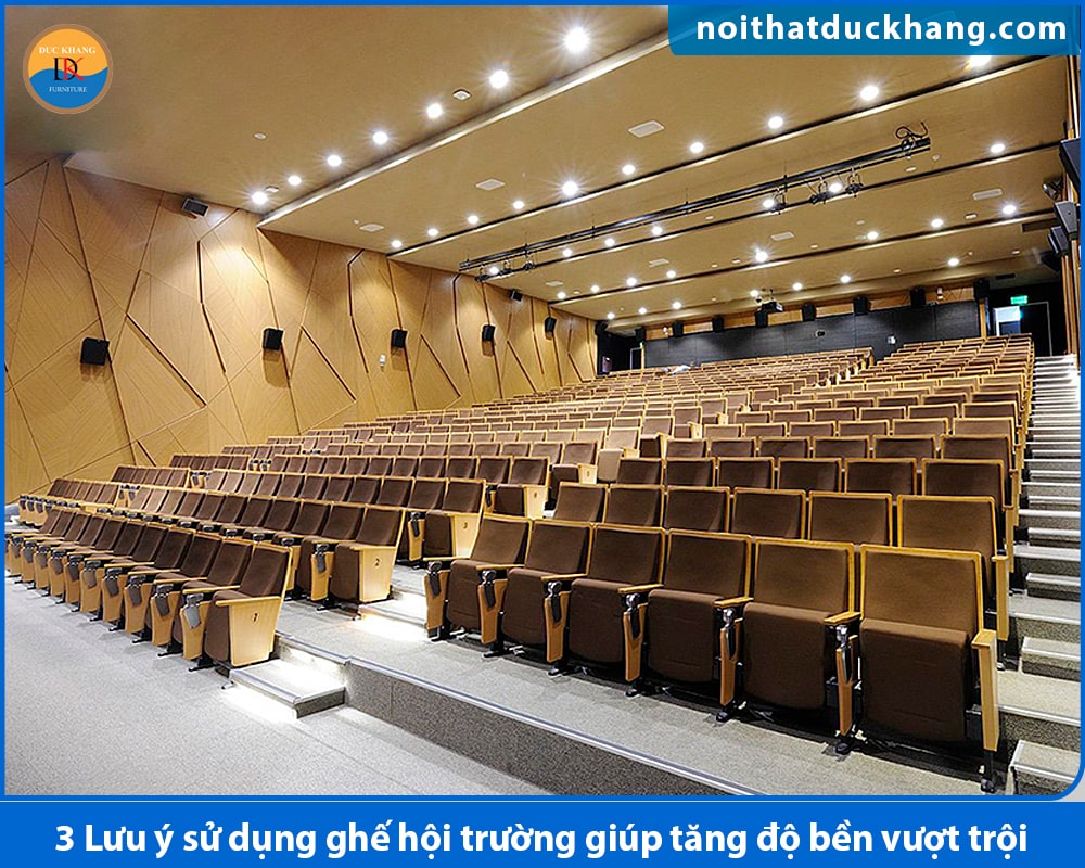3 lưu ý sử dụng ghế hội trường giúp tăng độ bền vượt trội