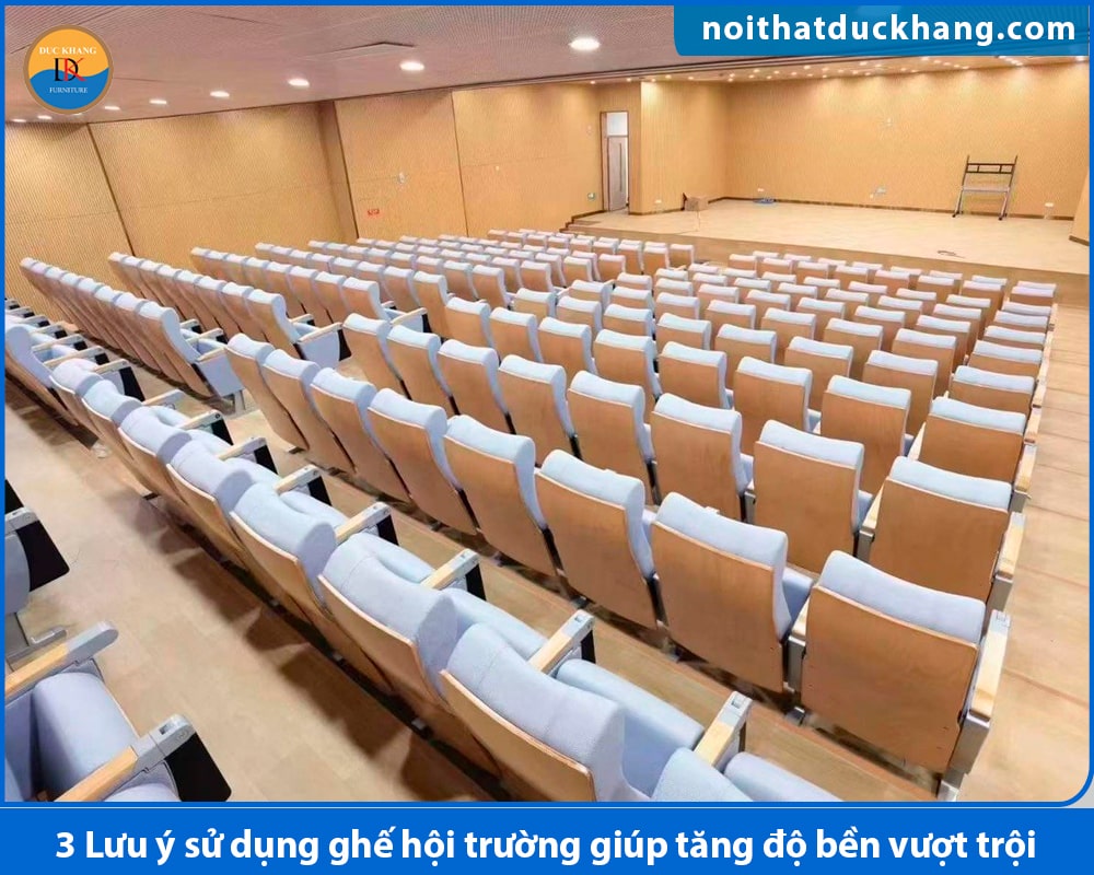 3 lưu ý sử dụng ghế hội trường giúp tăng độ bền vượt trội