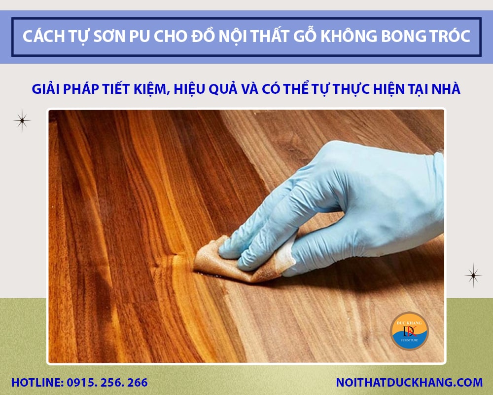 Cách tự sơn PU cho đồ nội thất gỗ không bong tróc, bền màu