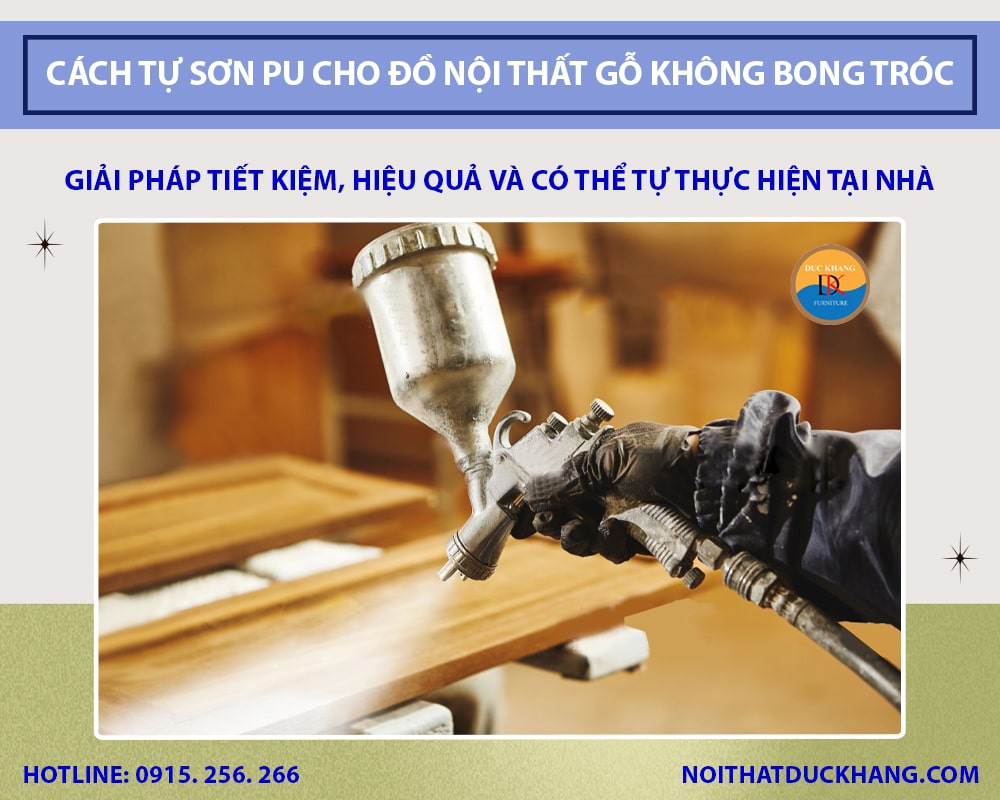 Cách tự sơn PU cho đồ nội thất gỗ không bong tróc, bền màu