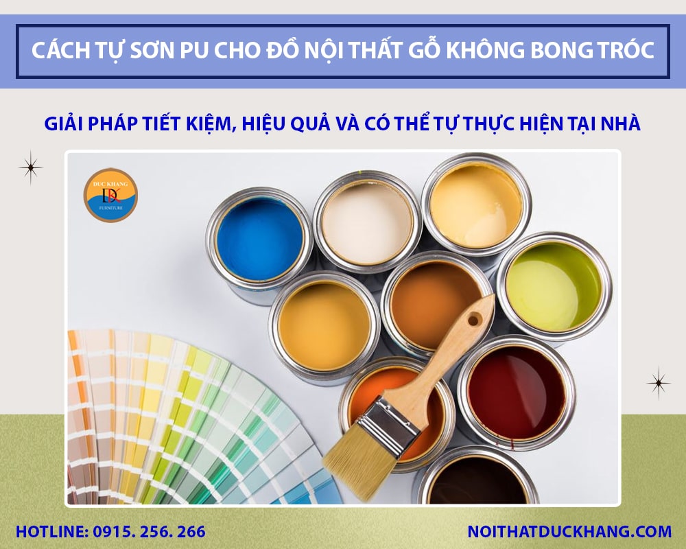 Cách tự sơn PU cho đồ nội thất gỗ không bong tróc, bền màu