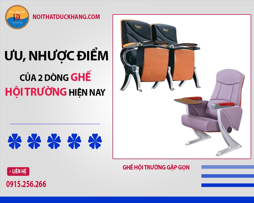 Ghế hội trường gập gọn (gấp hoặc có cơ chế tự nâng đệm) Ghế hội trường gập gọn (gấp hoặc có cơ chế tự nâng đệm)
