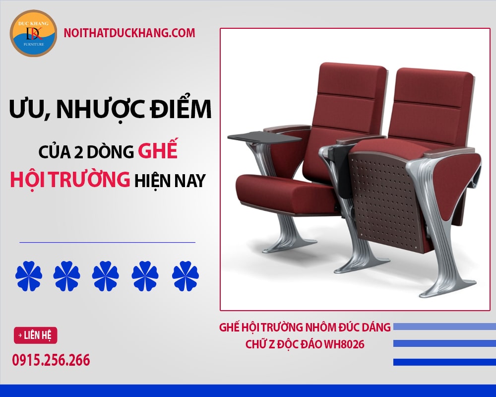 Ưu, nhược điểm của 2 dòng ghế hội trường phổ biến hiện nay Ưu, nhược điểm của 2 dòng ghế hội trường phổ biến hiện nay
