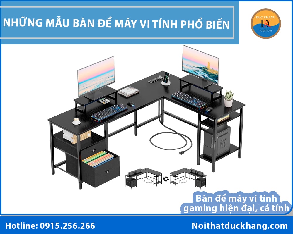 Bàn để máy vi tính gaming hiện đại, cá tính Bàn để máy vi tính gaming hiện đại, cá tính