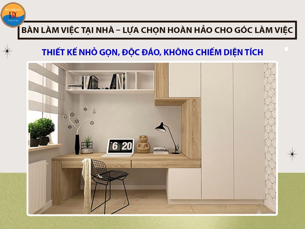 Bàn làm việc tại nhà nhỏ gọn - lựa chọn hoàn hảo cho góc làm việc