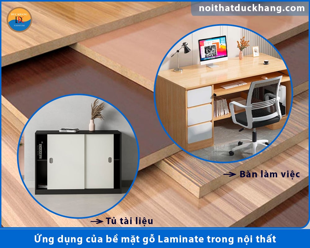 Ứng dụng của bề mặt gỗ Laminate trong nội thất